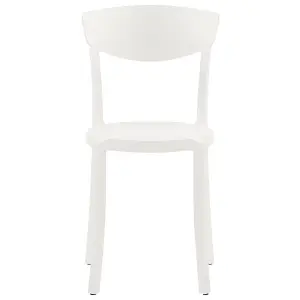 Set of 4 Garden Chairs VIESTE White