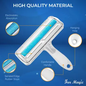 Fur Magic Pet Hair Remover Roller & Lint Remover Fuzz Shaver - Reusable Lint Roller for Dogs, Cats, Rabbits, Hamsters