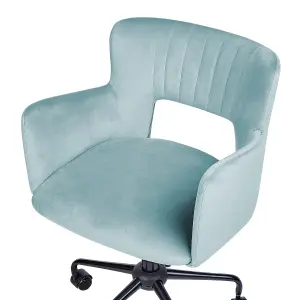 Desk Chair Velvet Mint Green SANILAC