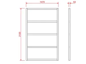 Wooden shed bases 7x5 (W-212cm x D-147cm), made of 38mm x 63mm