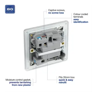 BG FBS50 Nexus Screwless Flat-Plate Switched Fused Connection Spur Unit 13A