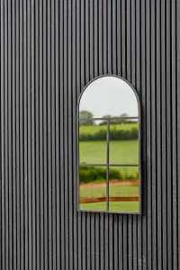 Archway Outdoor Mirror Natural Black H90cm W50cm