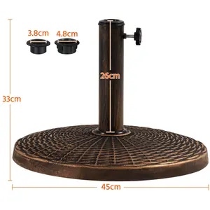 10.1kg Free Standing Umbrella Base Bronze