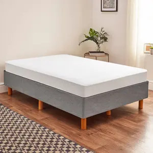 Divan Bed With Headboard & Mattress Small Double Divan Base Bed - Hybrid Mattress