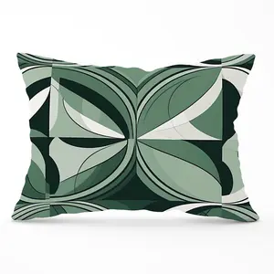 Geometric Green Black Cushions 33cm x 48cm