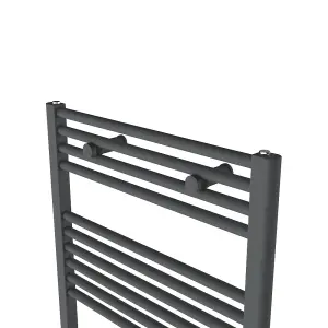 Right Radiators 1200x600 mm Vertical Straight Heated Towel Rail Radiator Ladder Warmer Anthracite