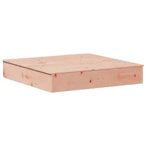 Berkfield Sandpit with Cover 111x111x19.5 cm Solid Wood Douglas