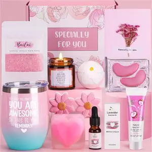 Vanilla&Coconut Pamper Gifts For Women, Unique Self Care Package For Her Relaxation Spa Sets For Women Gift, Birthday Hamper Wellbeing Get Well Soon