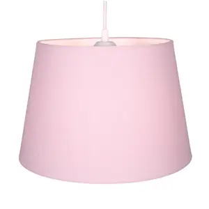 Traditional Linen Fabric Drum Shade for Pendant & Lampshade Pink / 19cm H x 30cm W x 30cm D