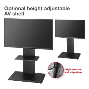 TTAP Black TV Stand with Bracket for up to 65" TVs