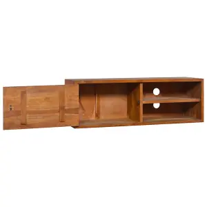 Berkfield Wall-mounted TV Cabinet 90x30x30 cm Solid Teak Wood