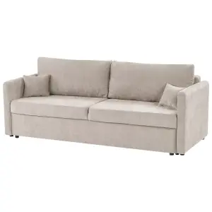 Sofa Bed BLEIK Light Beige with Storage