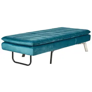 Velvet Chaise Lounge Teal LOIRET