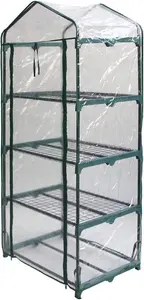 Clear PVC Green house - Mini Pop Up Greenhouse - Grow your own Potted Plants Growing Seeds Herbs Seedlings Flowers Gardening