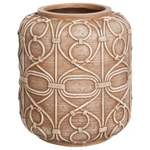 Plant Pot PALAMAS Ceramic Light Brown