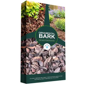 2 Bags (120 Litre) Ornamental Bark Decorative & Landscape Garden Wood Chippings For Landscaping & Paths