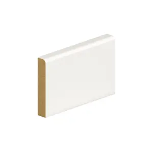 PACK OF 20 (Total 20 Units) - 18mm Thick Primed MDF Pencil Round One Edge Skirting Board - 18mm (T) x 94mm (W) x 4200mm (L)