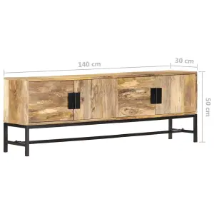 Berkfield TV Cabinet 140x30x50 cm Solid Mango Wood