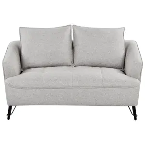 2 Seater Fabric Sofa Grey HOBRO