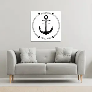 Nautical Anchor (Canvas Print) / 101 x 101 x 4cm