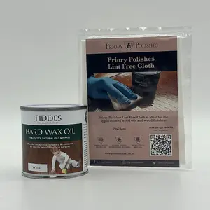 Fiddes Hard Wax Oil, White 250ml + Free Priory Free Cloth