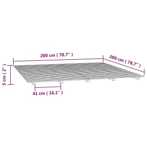 Berkfield Bed Frame White 200x200 cm Solid Wood Pine