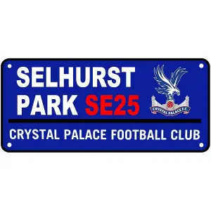 Crystal Palace FC Selhurst Park SE25 Street Sign Blue (One Size)