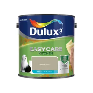 Dulux Easycare Kitchen Overtly olive Matt Emulsion paint, 2.5L