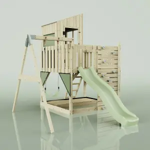 PolarPlay Kids Climbing Tower & Playhouse with Swing and Slide - Swing Destin Sage