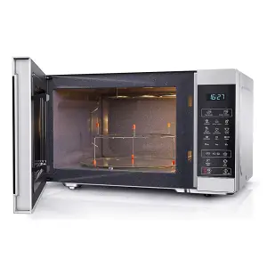 Sharp YC-MG81U-S Silver 28L 900W Microwave with 1100W Grill and Touch Control