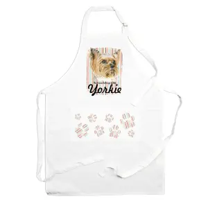 Purely Home Yorkie Apron - Novelty Kitchen Gift for Dog Lovers