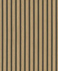 Galerie Eden Collection Bronze Wood Stripe Wallpaper Roll