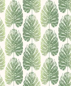 Galerie Evergreen Greens Leaf Stripe Smooth Wallpaper