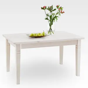 Kelly Solid Wood Dining Table Grey/Leach-coloured / H78 x L90 x W160cm