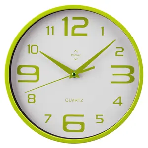 Maison by Premier Anson Lime Green and White Plastic Wall Clock