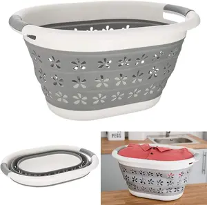 MantraRaj Large Collapsible Laundry Basket Washing Clothes Pop Up Bin Foldable Space Saving Design Multi Purpose Storage Bin