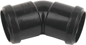 FloPlast Black Push-fit 45° Waste pipe Bend (Dia)40mm