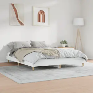 Berkfield Bed Frame White 180x200 cm Engineered Wood