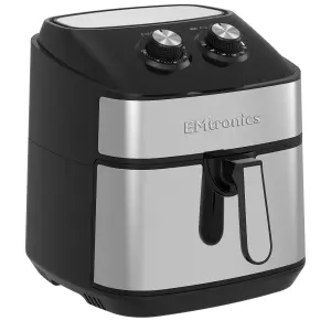 EMtronics EMAFS9S Large 9 Litre Air Fryer with 60 Minute Timer - Stainless Steel