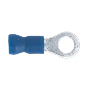 Sealey Easy Entry Ring Terminal 5.3mm 2BA Blue For Cables 16-14 AWG x100 BT25