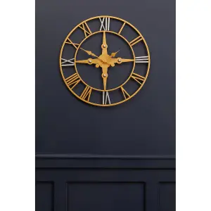 Interiors by Premier Vitus Gold Silver Wall Clock