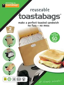 Resuable Toasted Toaster Sandwich Oven No Mess Toastabag Oven Liner- 2 Pack