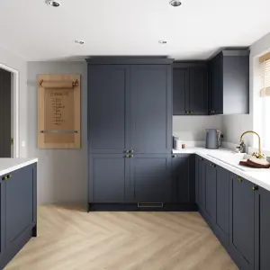 GoodHome Ashmead Matt midnight blue Shaker Appliance Cabinet door (W)600mm (H)58mm (T)16mm