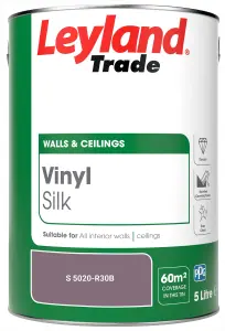 Leyland Trade Vinyl Silk Walls & Ceilings Emulsion Paint (S 5020-R30B) - 5L