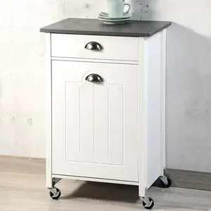 Wood Kitchen Cart Grey