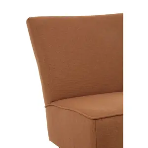 Interiors by Premier Terracotta Fabric Chair, Backrest Outdoor Chair, Space-Saving Office Chair, Easy to Clean Dining Chair