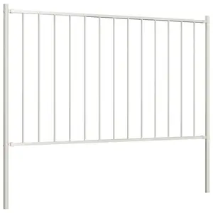 Khine Metal Fence Panels Included White / 1.7m W x 1m H