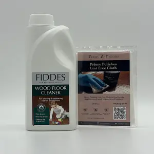 Fiddes Wood Floor Cleaner, 1 Litre & Free Priory Polishes Lint Free Cloth