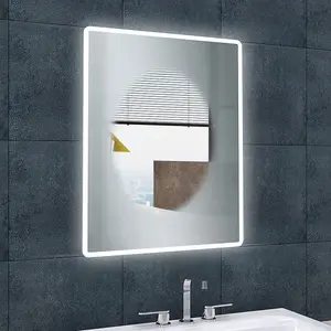 Jet LED Bathroom Mirror with Bluetooth Speakers & Shaver Socket (H)80cm (W)60cm