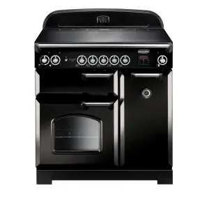 Rangemaster CLA90EIBLC Freestanding Electric Range cooker with Induction Hob - Black